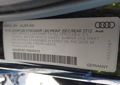 2015 Audi A6 2.0T Premium z USA, uszkodzony, nr VIN WAUFFAFC1FN030973